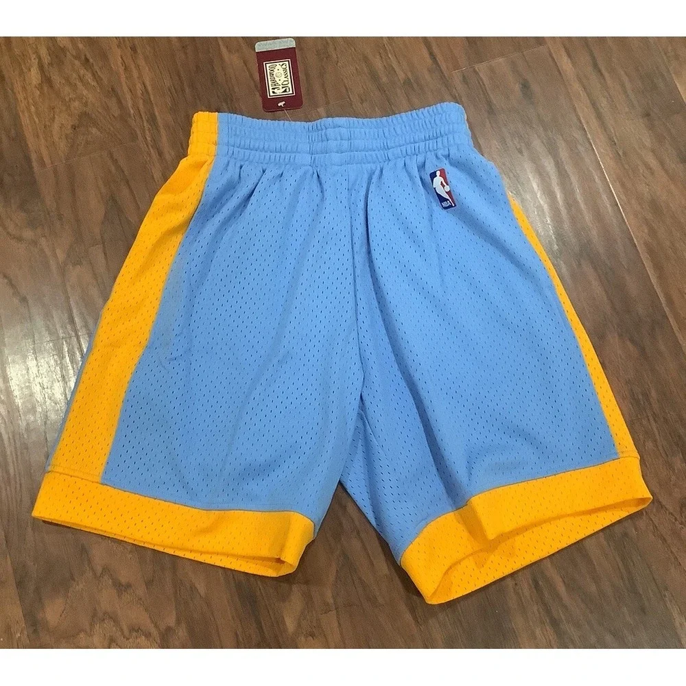Mitchell & Ness Men's NBA Swingman Shorts Los Angeles Lakers 2001 Retail $80